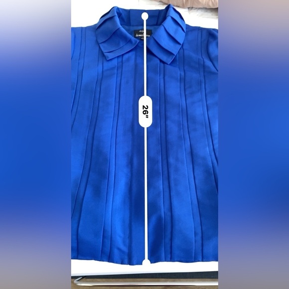 Dennis Basso Designer Jacket Royal Blue Size L Zip Front 2 Hand Pockets - Picture 14 of 14